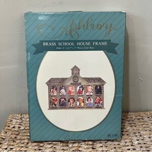 Vintage Ashbury  Brass School House Picture Frame Bell Clock 1st-12th Grades NEW